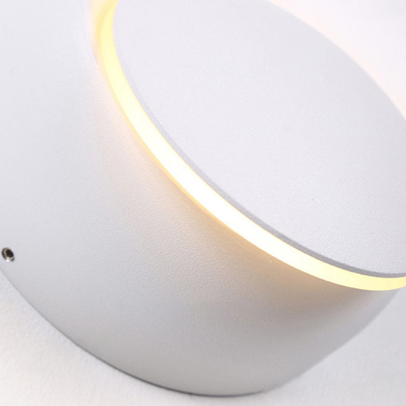 New Modern Aluminum 1-Light Wall Mount Lamp Adjustable Round Wall Sconce for Bedroom