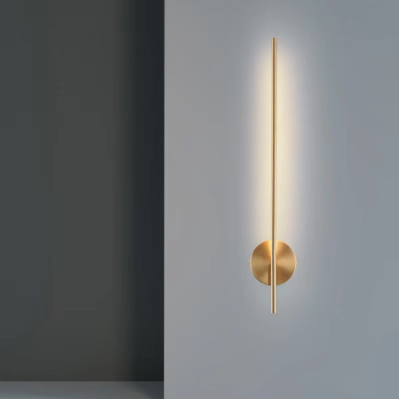 Gold Copper Linear Wall Lamp Sconce Contemporary Sconce Lamp for Living Room