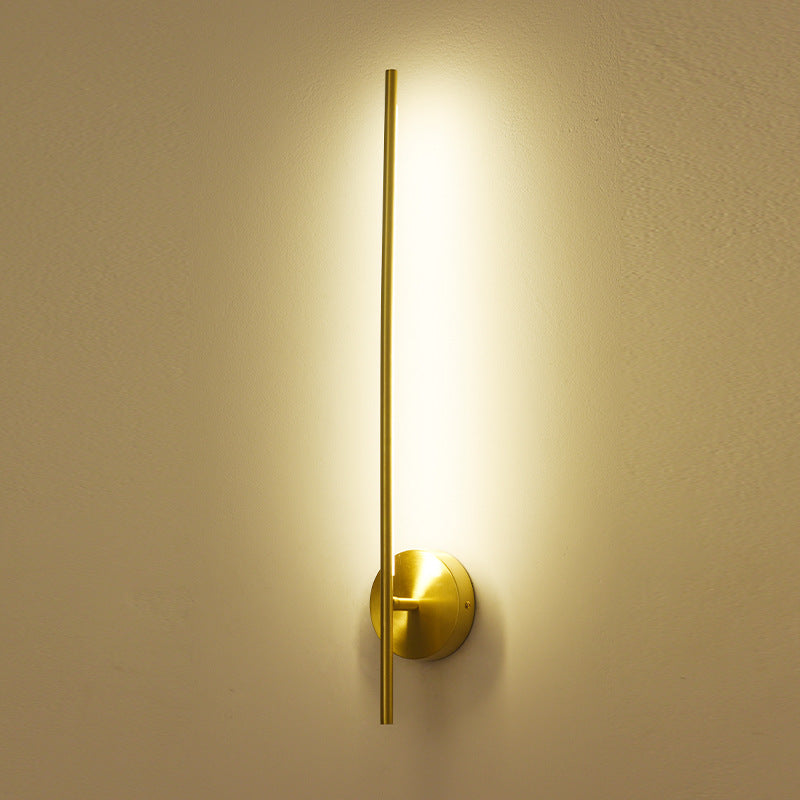Gold Copper Linear Wall Lamp Sconce Contemporary Sconce Lamp for Living Room