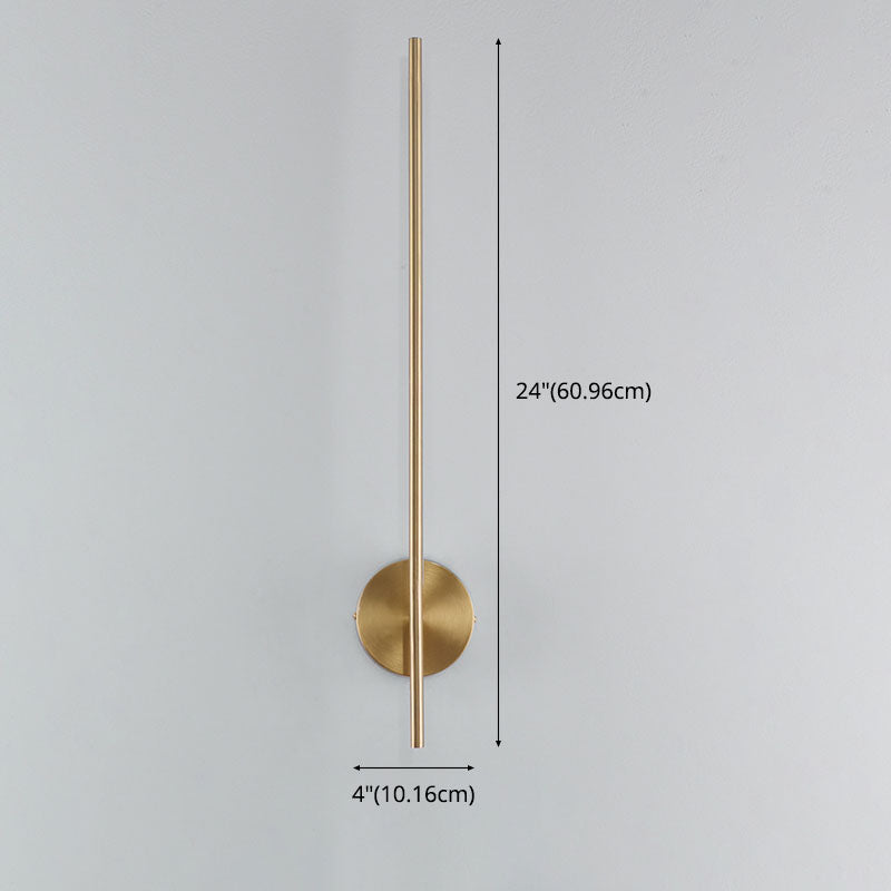 Gold Copper Linear Wall Lamp Sconce Contemporary Sconce Lamp for Living Room