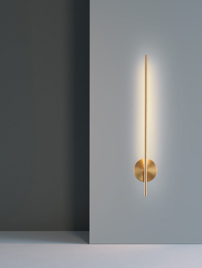 Gold Copper Linear Wall Lamp Sconce Contemporary Sconce Lamp for Living Room