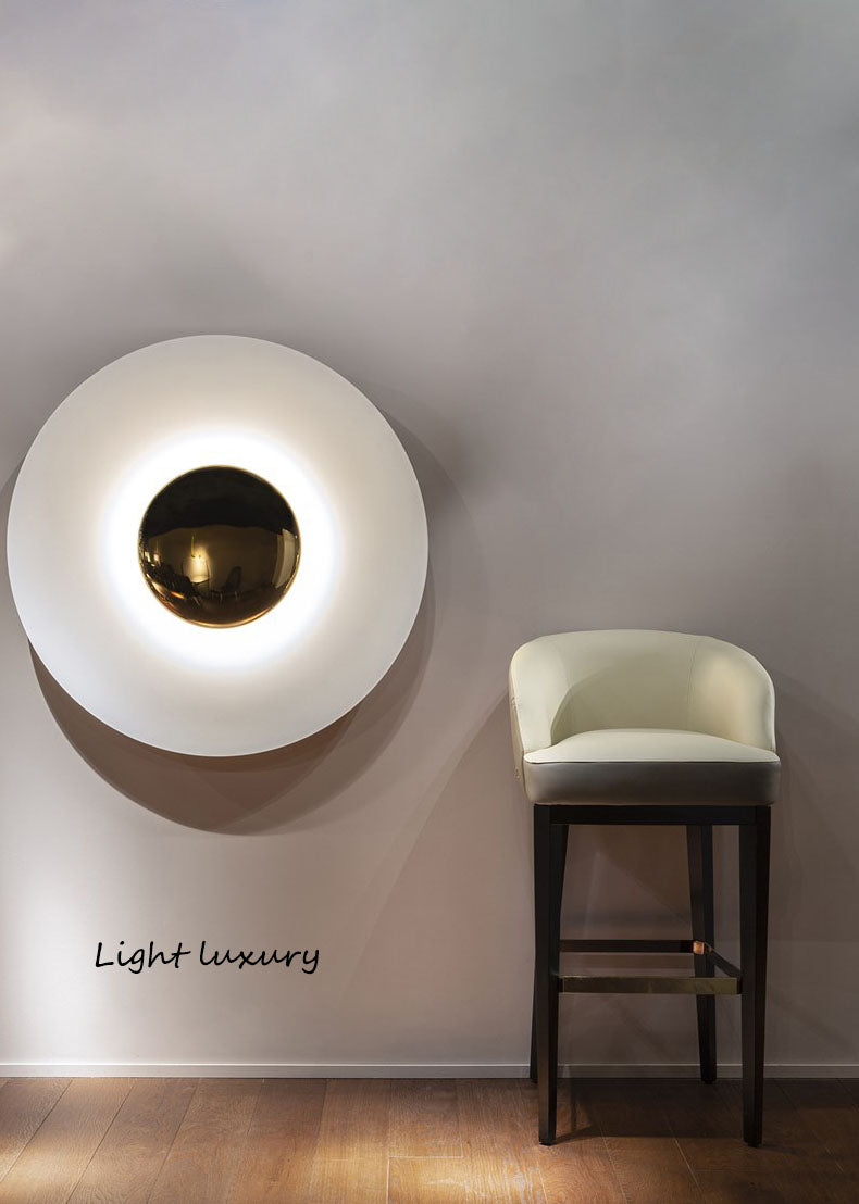 1-Light Contemporary Iron Wall Sconce Circle Wall Light Lamp for Bedroom
