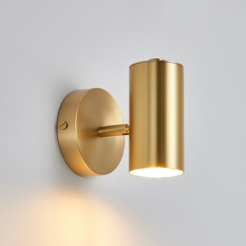 Lampada montata a parete in metallo regolabile contemporaneo per camera da letto