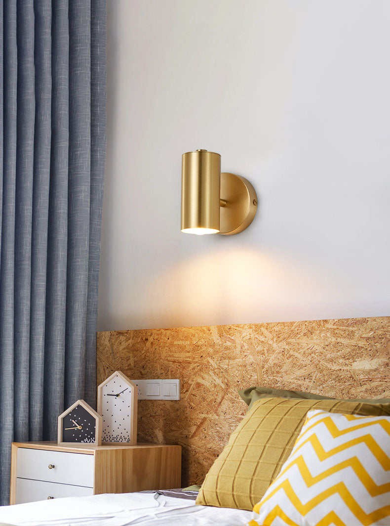 Lampada montata a parete in metallo regolabile contemporaneo per camera da letto