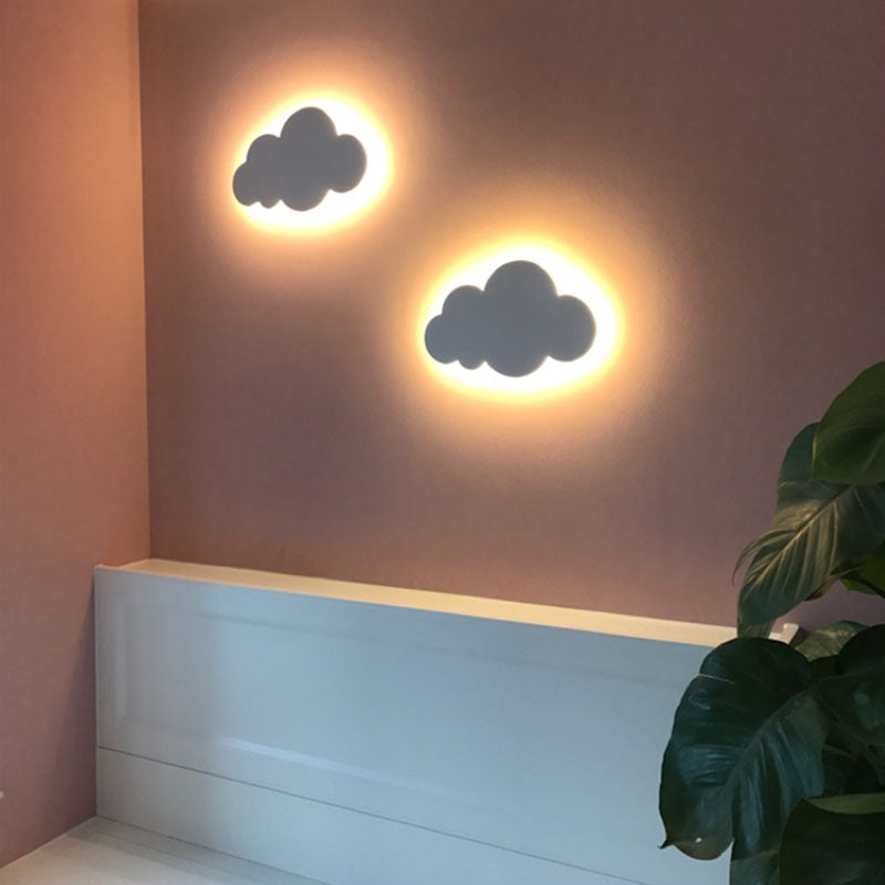 Bambini nuvol ombra a parete montata in ferro battuto con le luci delle pareti per la stanza dei bambini