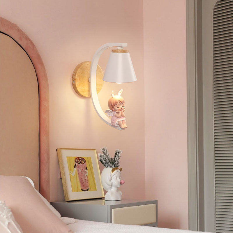 Carsine de résine Cartoon moderne à 1 lumière LED MUR MUR ARMÉE MUR ARMÉ