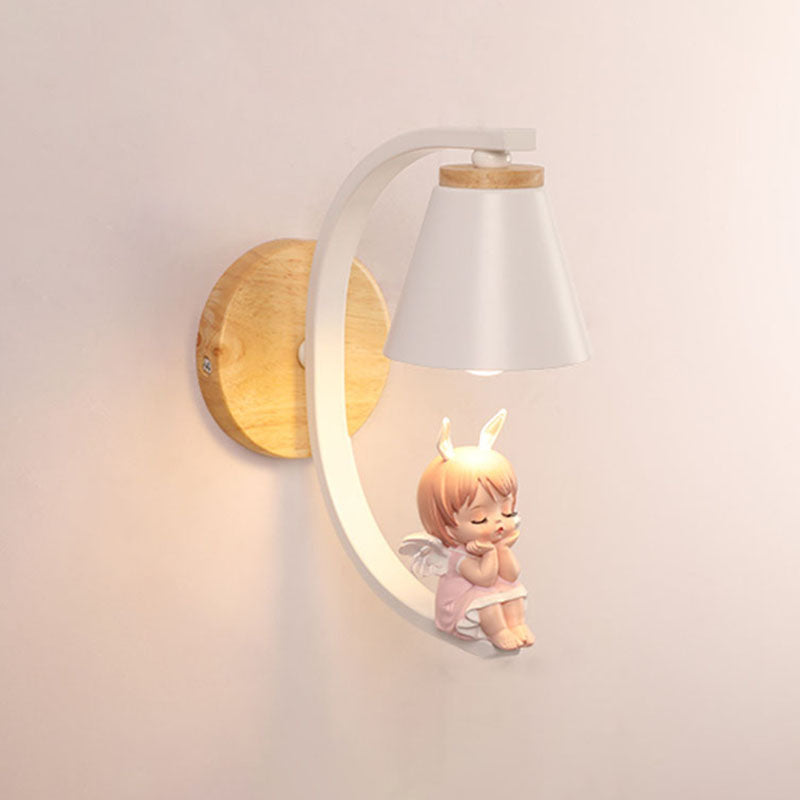 Carsine de résine Cartoon moderne à 1 lumière LED MUR MUR ARMÉE MUR ARMÉ