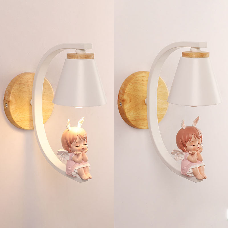 Carsine de résine Cartoon moderne à 1 lumière LED MUR MUR ARMÉE MUR ARMÉ