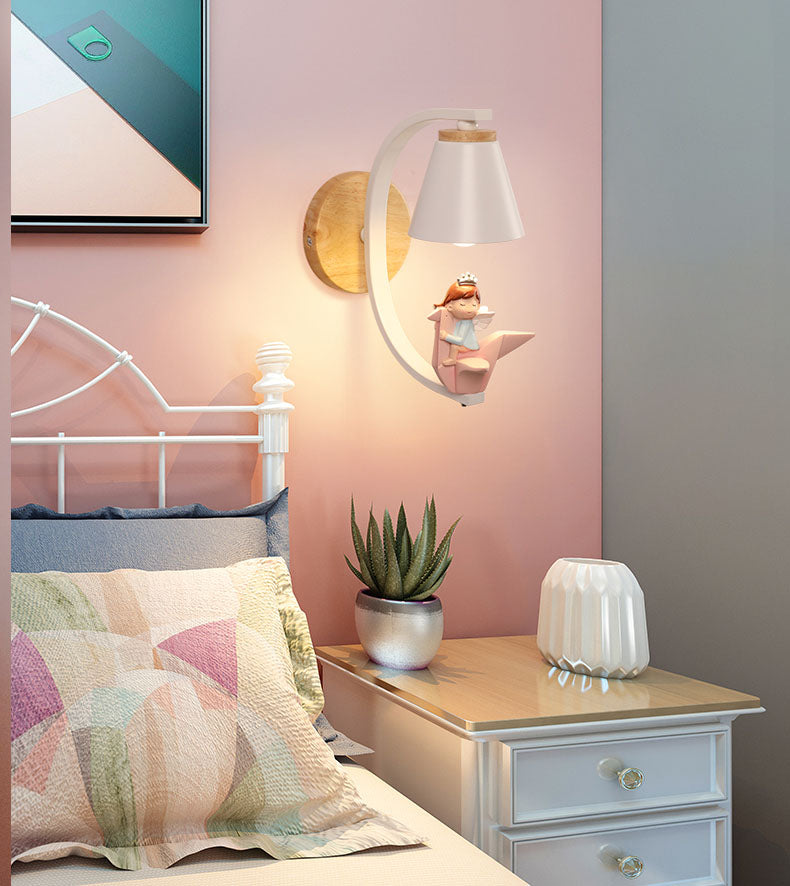 Carsine de résine Cartoon moderne à 1 lumière LED MUR MUR ARMÉE MUR ARMÉ