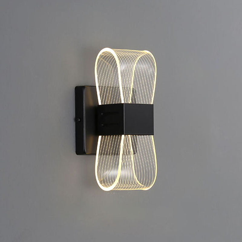 Zeitgenössische LED -Wandleuchter ovales Aluminiumwandmontage Licht für Schlafzimmer