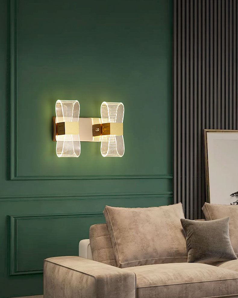 Zeitgenössische LED -Wandleuchter ovales Aluminiumwandmontage Licht für Schlafzimmer