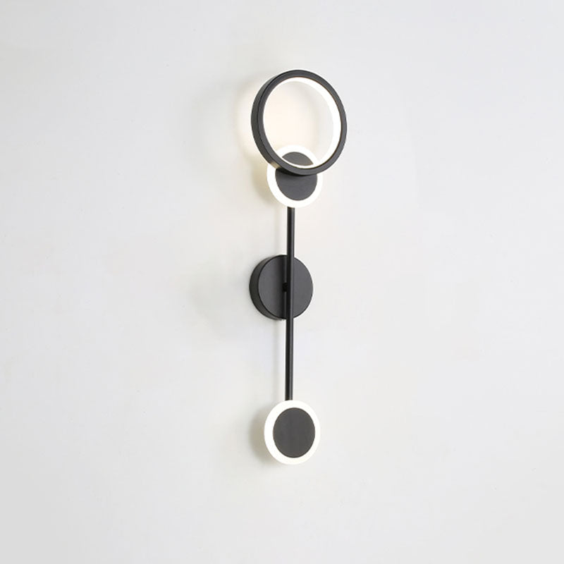 Lámparas de pared de luz de luz de 2 luces de media sombra contemporánea para sala de estar para sala de estar