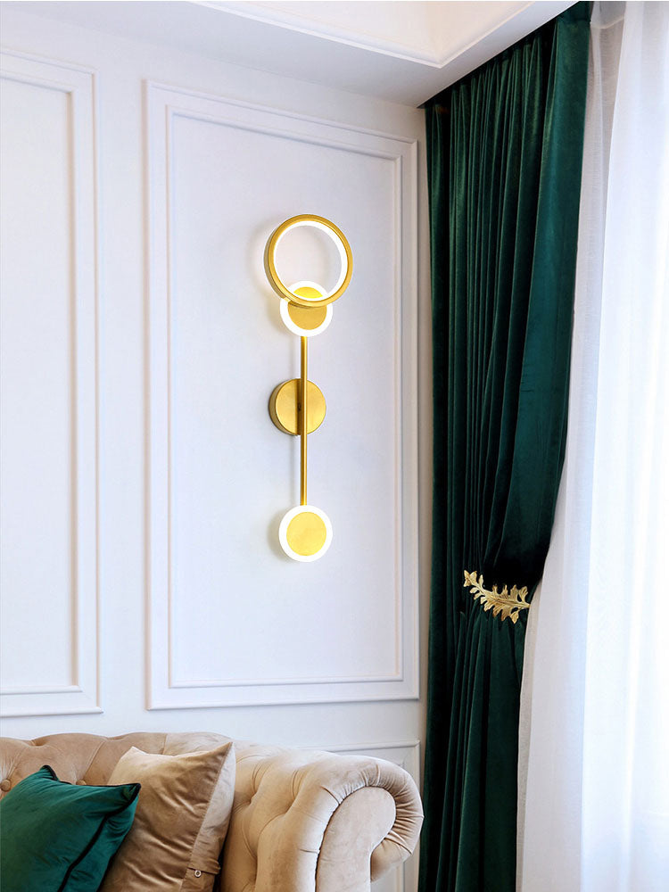 Lámparas de pared de luz de luz de 2 luces de media sombra contemporánea para sala de estar para sala de estar