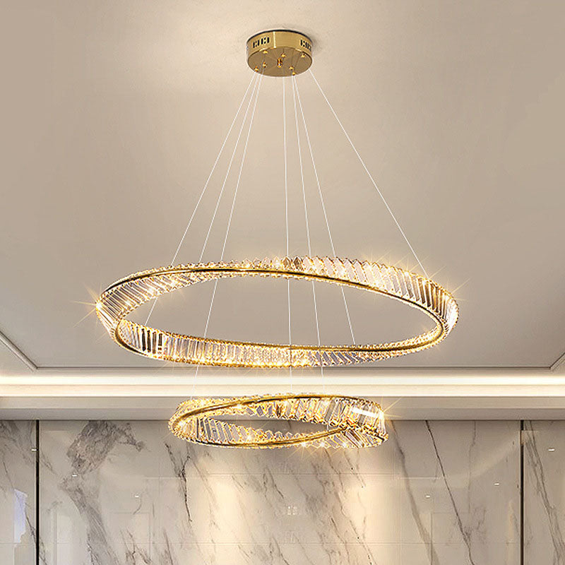 Ultra-modern Simplicity Orbicular LED Chandelier Lamp Crystal Suspension Pendant Light