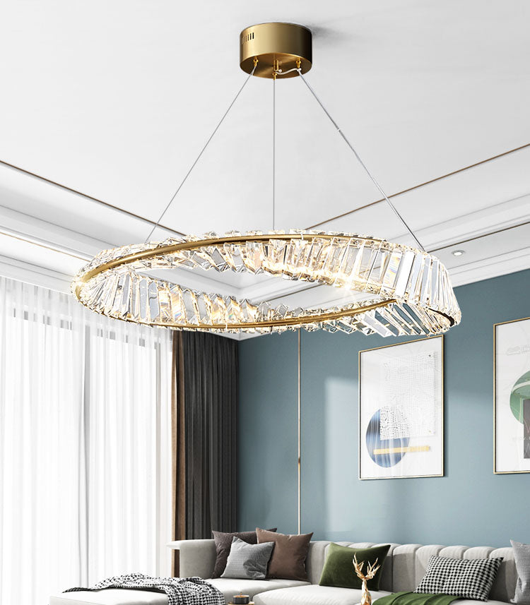 Ultra-modern Simplicity Orbicular LED Chandelier Lamp Crystal Suspension Pendant Light