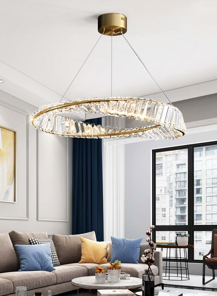 Ultra-modern Simplicity Orbicular LED Chandelier Lamp Crystal Suspension Pendant Light