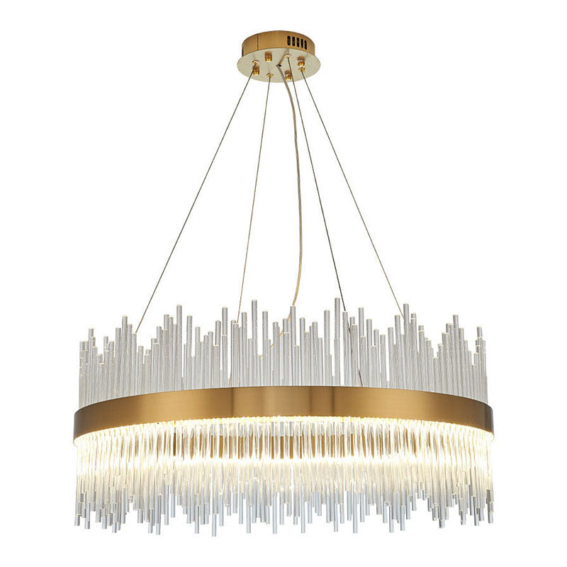 Lampada il lampadario circolare Light Segnalizzazione moderna Simplicity Crystal Crystal Ciondolo per il ristorante