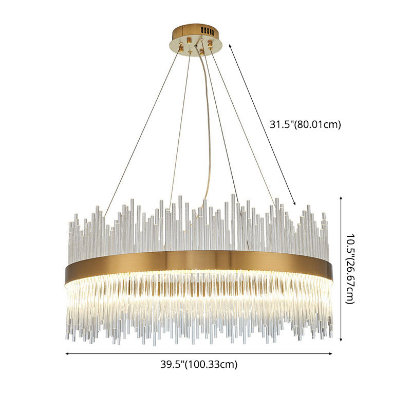 Lampada il lampadario circolare Light Segnalizzazione moderna Simplicity Crystal Crystal Ciondolo per il ristorante