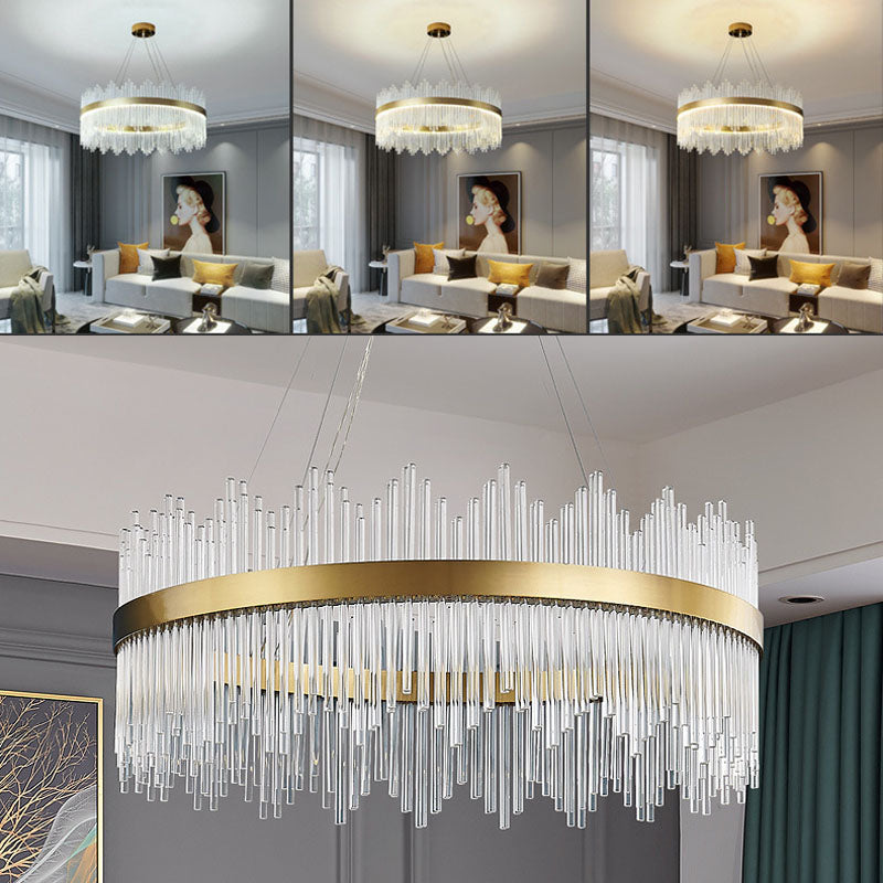 Lampada il lampadario circolare Light Segnalizzazione moderna Simplicity Crystal Crystal Ciondolo per il ristorante