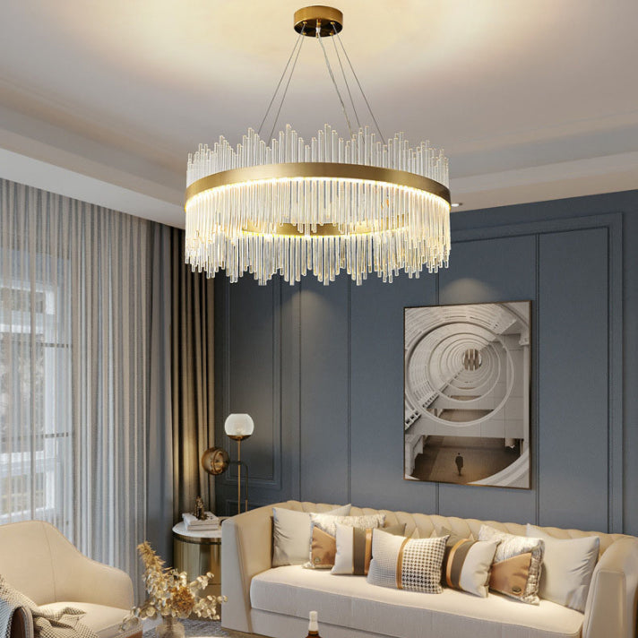 Lampada il lampadario circolare Light Segnalizzazione moderna Simplicity Crystal Crystal Ciondolo per il ristorante