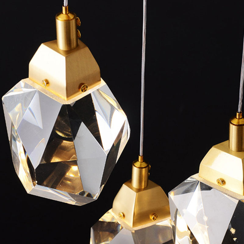 New Modern Gold Tiered Chandelier Light Fixtures Crystal LED Hanging Lamp for Living Room