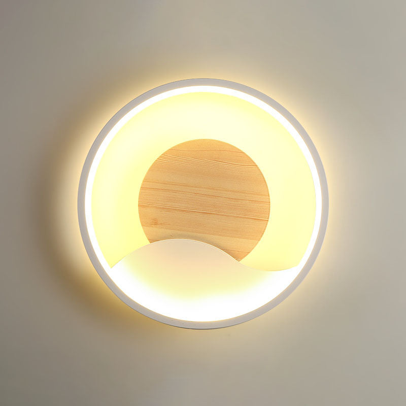 Aluminium afgeronde schaduw Wandlicht Moderne 1-licht LED-wand sconce voor slaapkamer