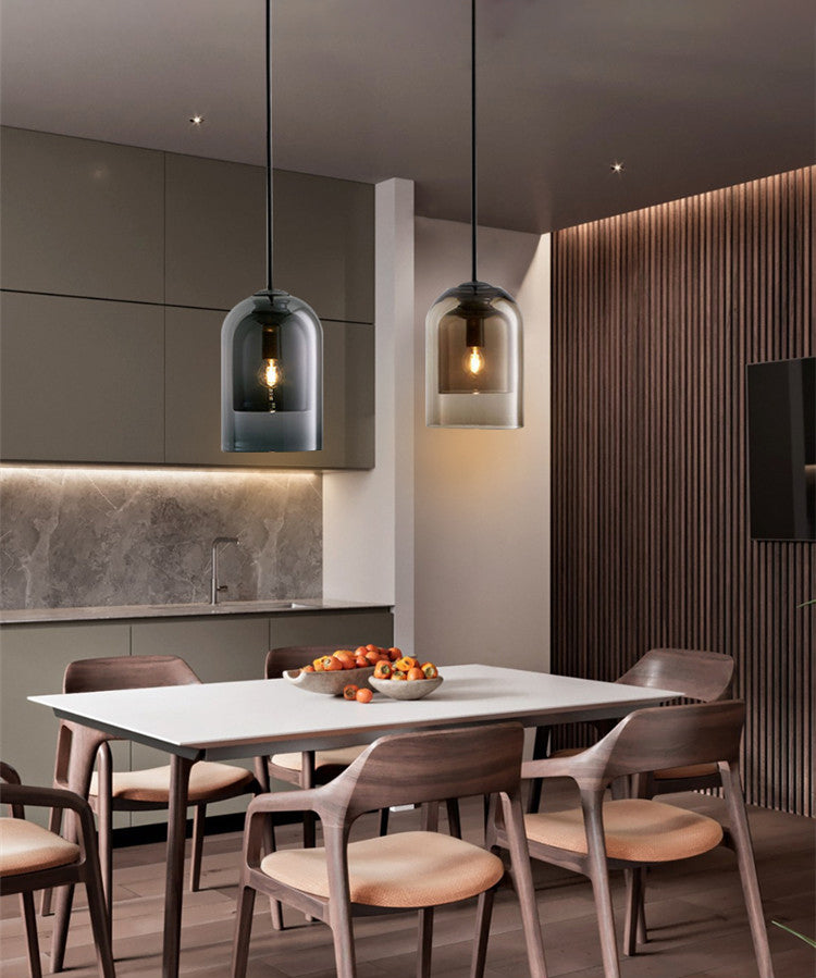 1 Light Bell Pendant Lighting Modern simplicity Glass Pendant Ceiling Lights for Restaurant