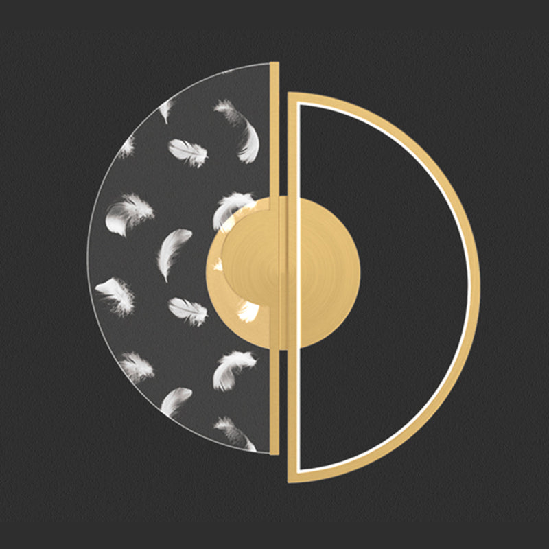 Plafonnier rond encastré en acrylique, simplicité moderne, plafonnier encastré pour salon