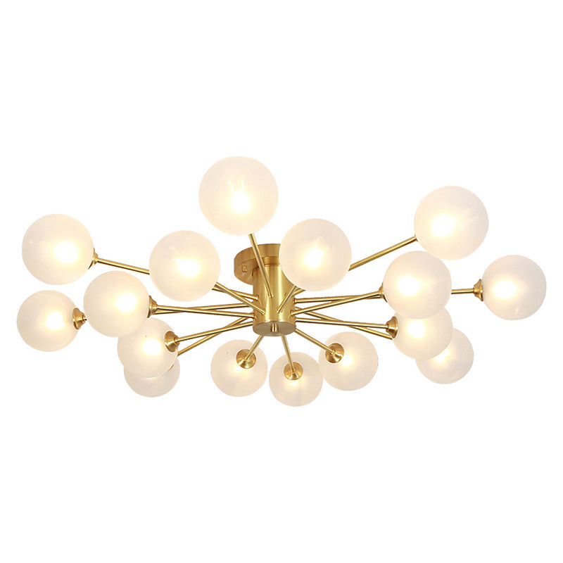 Glass Bubbles Semi-Flush Ceiling Light Nordic Style Semi Flush Mount Ceiling Light