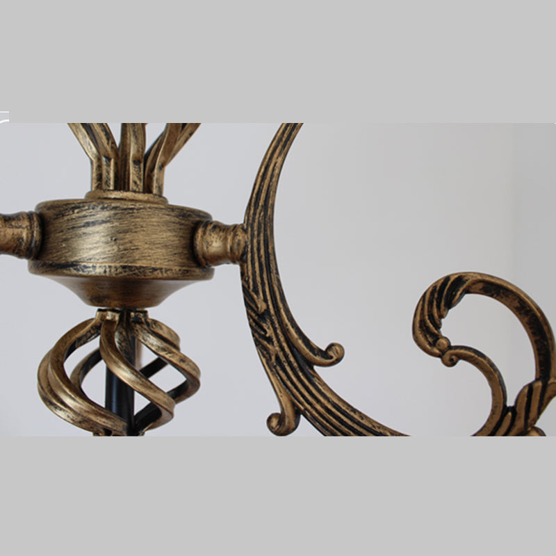 Lustre en bronze en vitrail