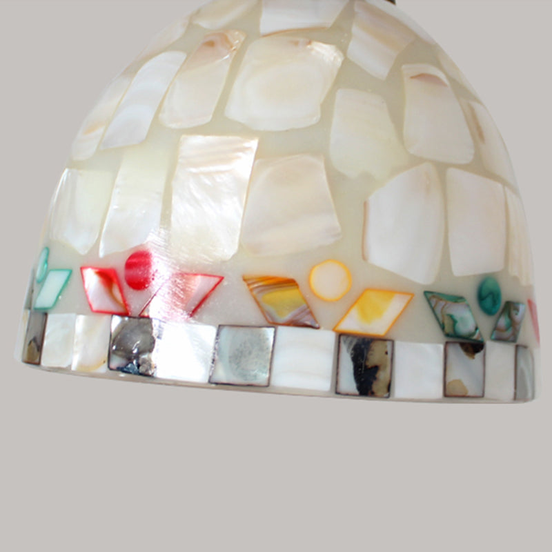 Lustre en bronze en vitrail