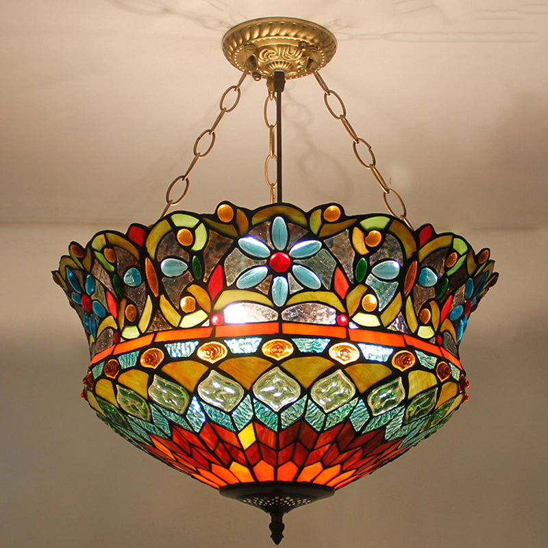 Éclairage de lustre bol inversé