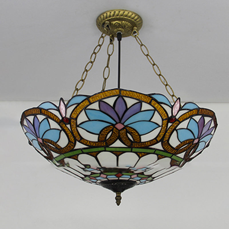 Éclairage de lustre bol inversé