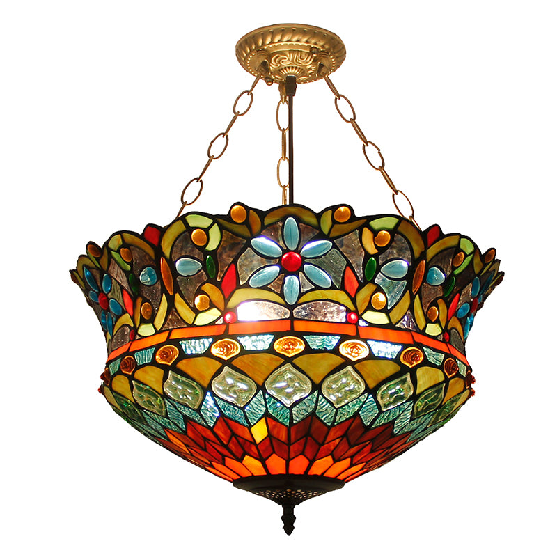 Éclairage de lustre bol inversé