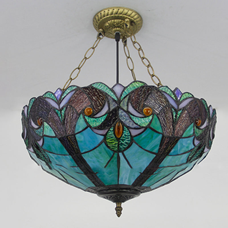 Éclairage de lustre bol inversé