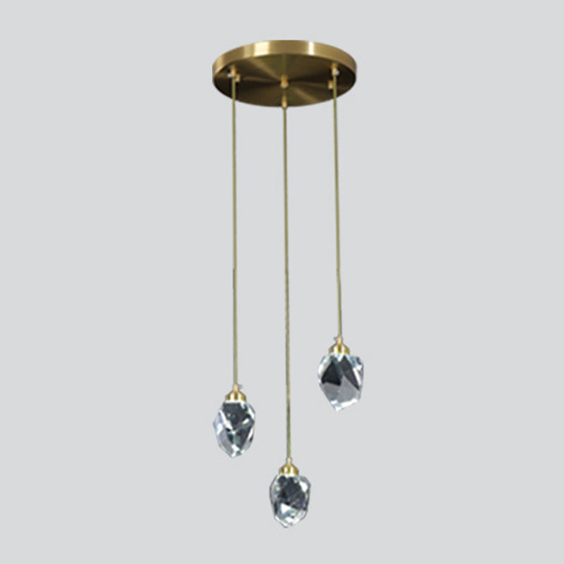 Ultra-moderne Einfachheit Diamant Multi-Licht Anhänger Kristall Suspension Anhänger Licht für das Restaurant