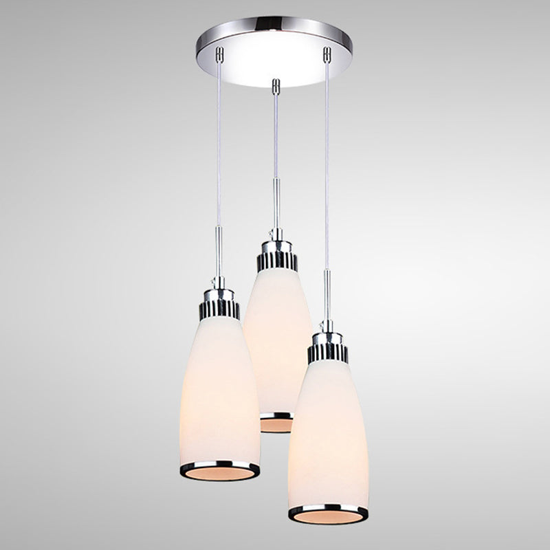1 Light Bell Pendant Lighting Modern simplicity White Glass Pendant Ceiling Lights for Restaurant