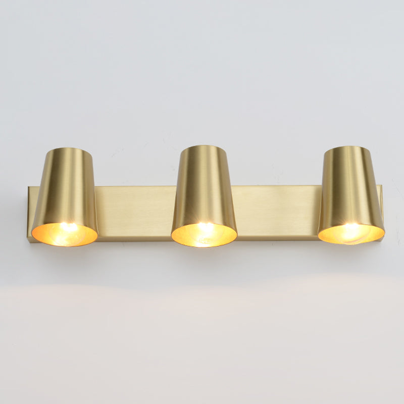 Cono a forma di parete leggera applique in metallo nordico monte da parete da parete lampada in oro