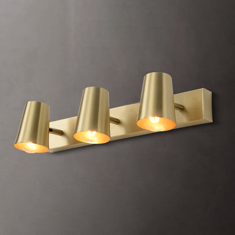 Cono a forma di parete leggera applique in metallo nordico monte da parete da parete lampada in oro