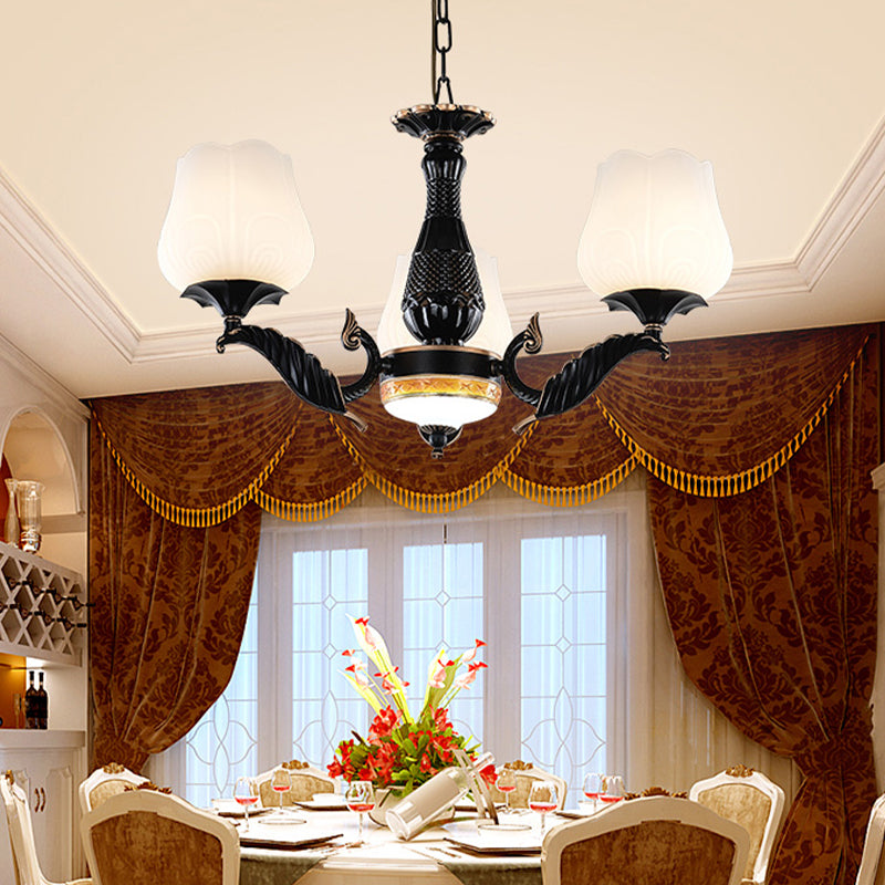 Black 4/6/7 têtes CHANDELIER ÉCLAINE