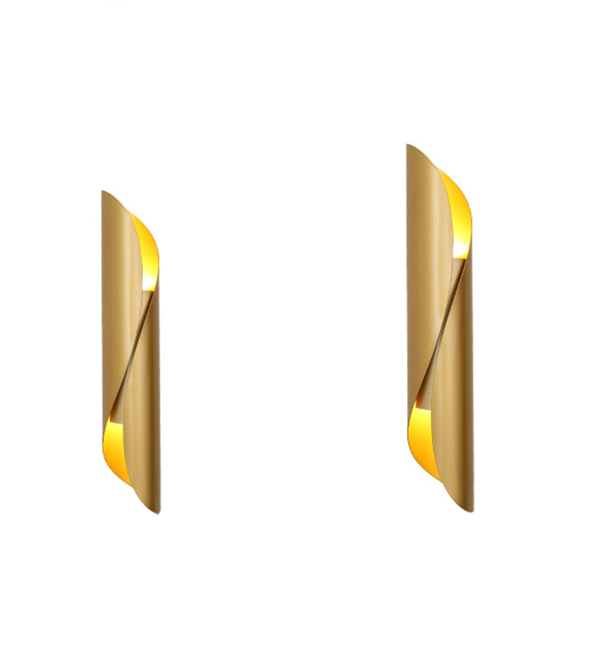 Modern Luxury LED Wall Lamp Wrought Iron Cylindrical Wall Sconce for Interior Spaces