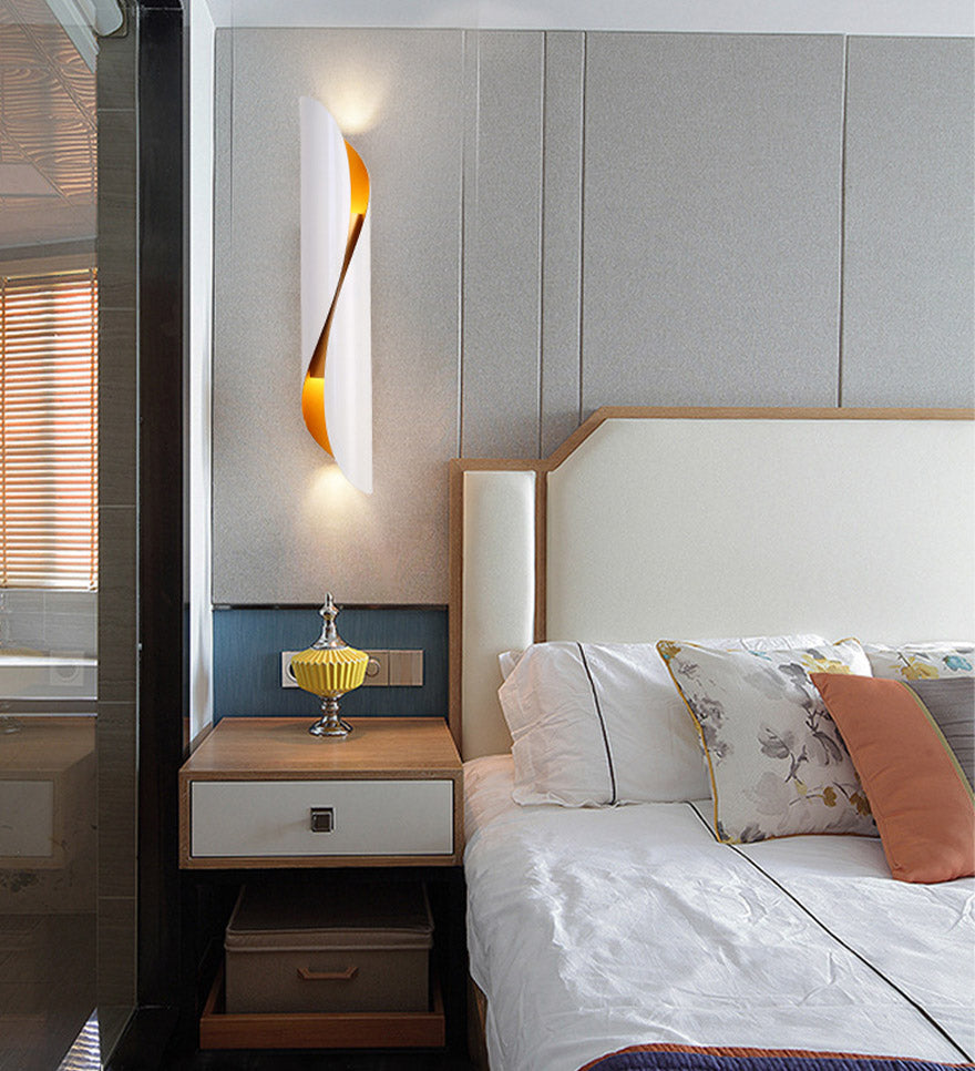 Modern Luxury LED Wall Lamp Wrought Iron Cylindrical Wall Sconce for Interior Spaces