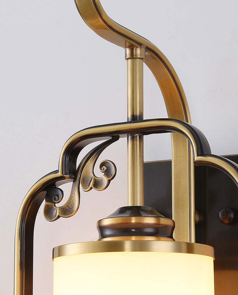 Contemporary Cylinder Wall Mounted Light Glass 1-Light Wall Lamps for Living Room