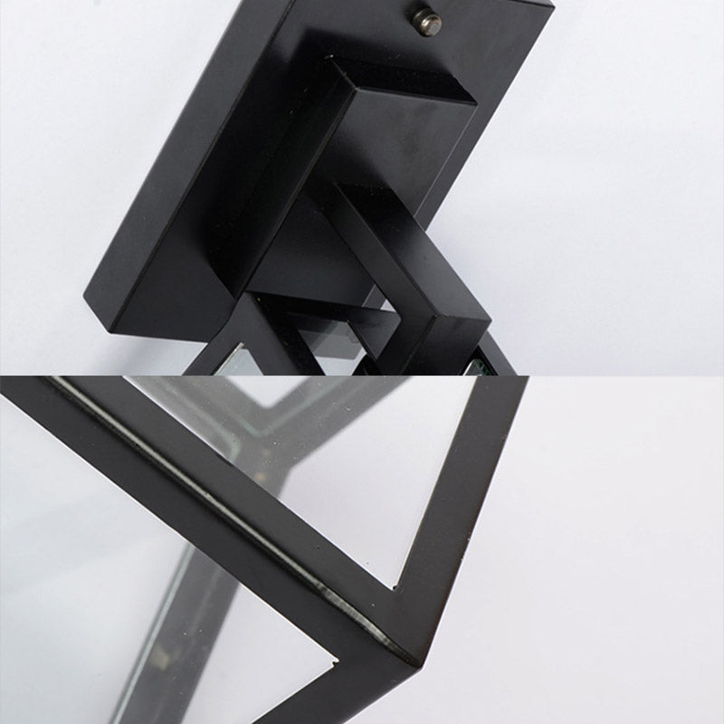 Geometrische klare Glas 1-Licht-Wandleuchte Industrielle Außenwandlampe