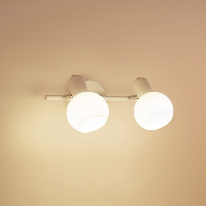 Balls Bathroom Sconce Light Fixture Glass Minimalist Style Wall Lighting Fixture