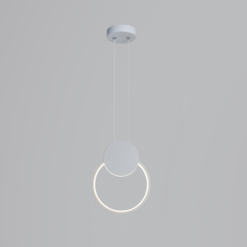 Acryl geometrische geometrische LED -Anhänger Licht in der modernen Einfachheit Schmiedeeisen -Hanglampe für Wohnzimmer