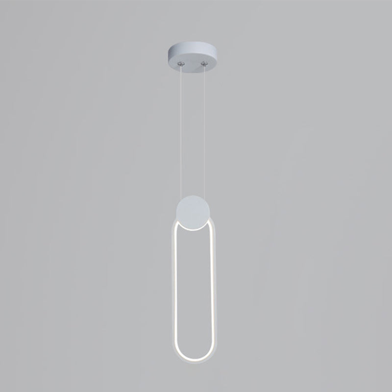 Acrylic Geometric LED Pendant Light in Modern Simplicity Wrought Iron Hanging Lamp for Living Room