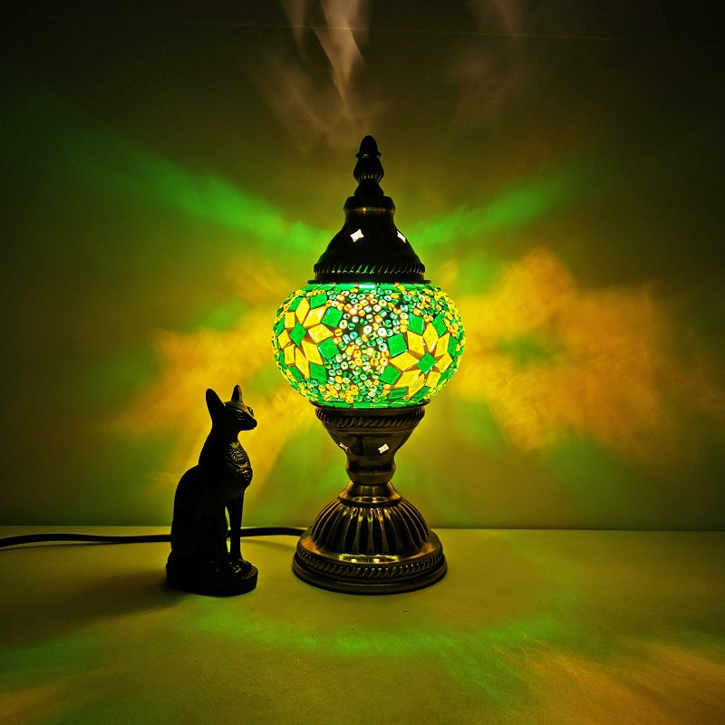 1 hoofd handgemaakte veelkleurige glazen tafel licht Morokkaanse lantaarn slaapkamer nachtlampje