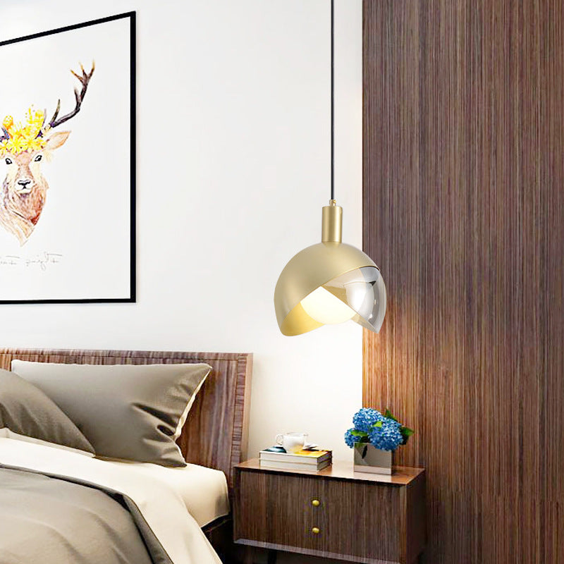 Globe Led single hangers licht in moderne creatieve stijl smeedijzeren hangende lamp met glazen schaduw