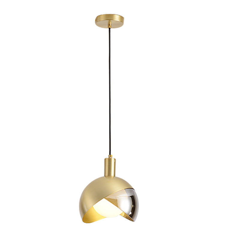 Globe -LED -Einzelheizenlicht im modernen kreativen Stil Schmiedeeisen -Hanglampe mit Glasschatten